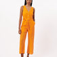 Jumpsuit met embroidery oranje