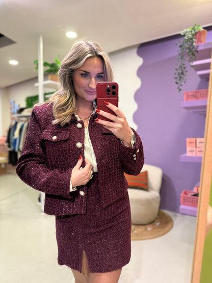 Jacket wiske bordeux rood