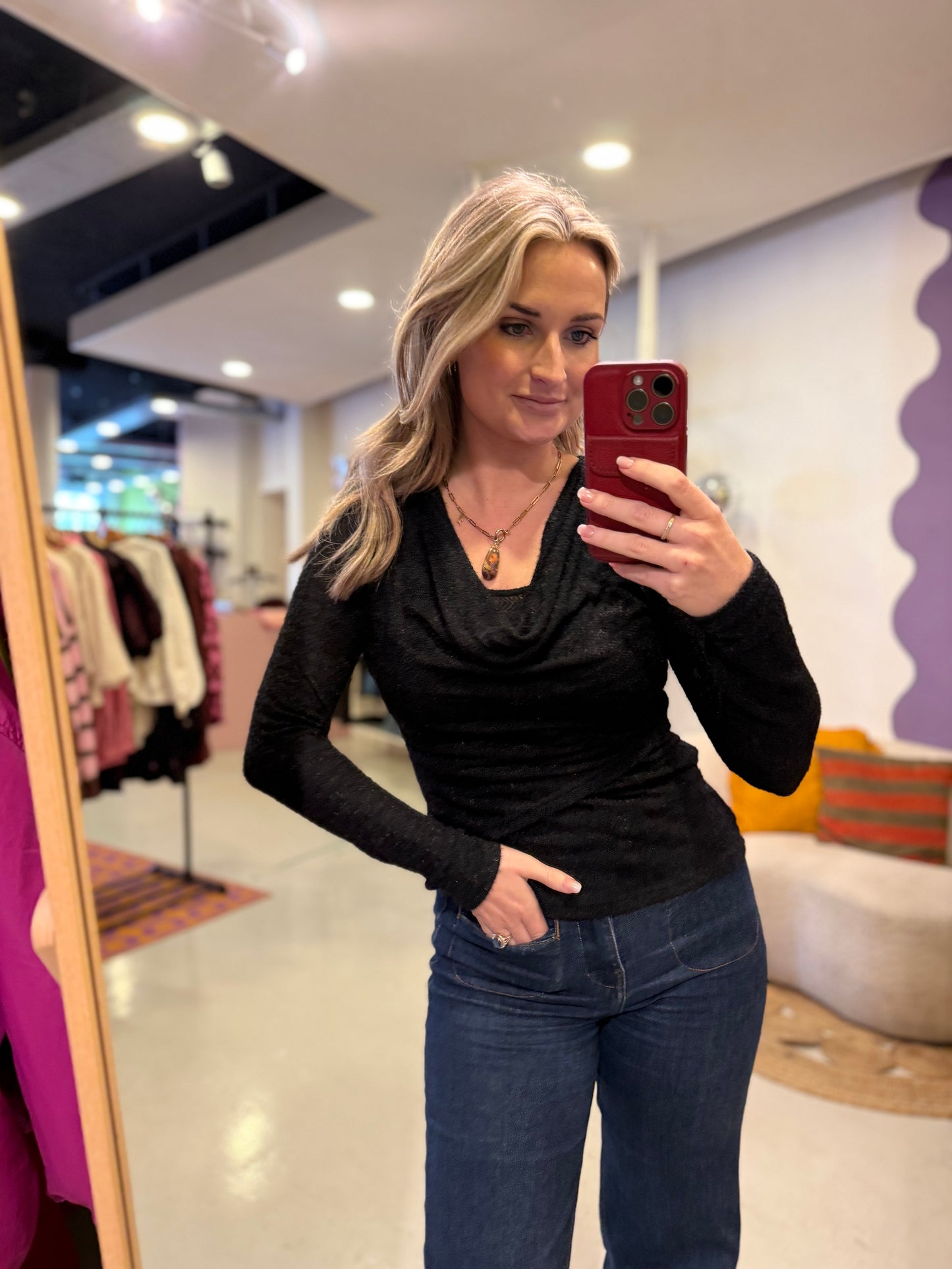 Fluffy longsleeve zwart