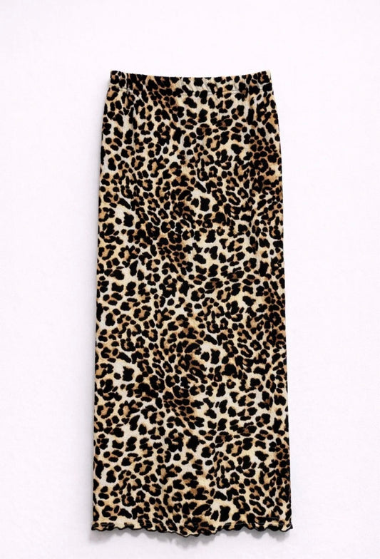 Leopard midi rok