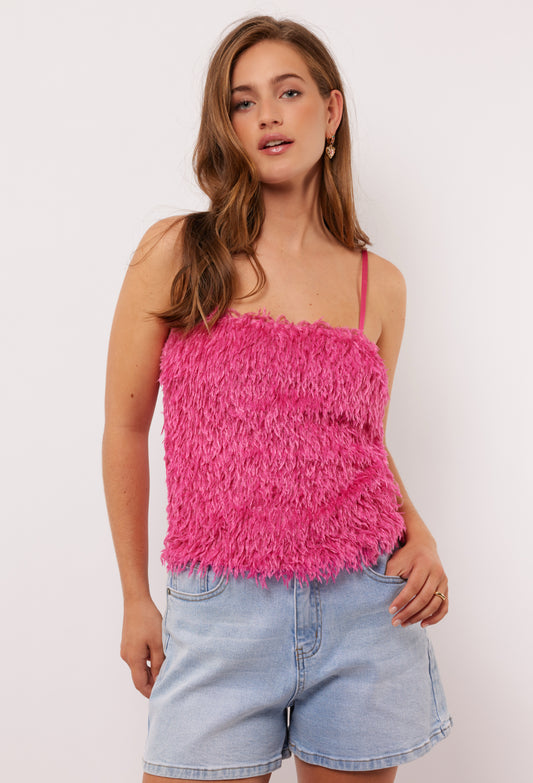 Millicent top bright pink
