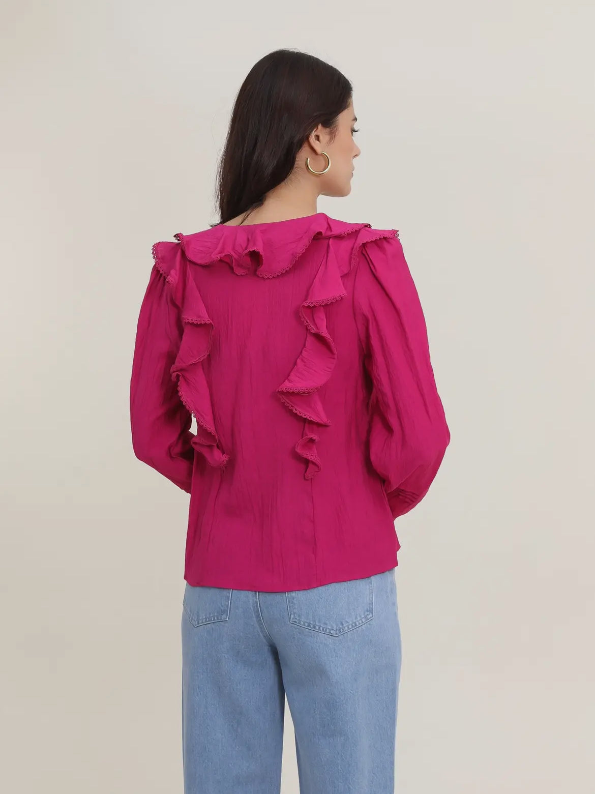 Blouse met ruffle