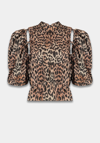 Jacey short sleeve top lexie leopard
