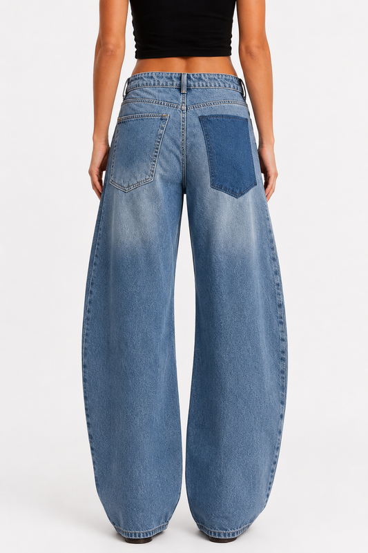 Barrel Jeans – low rise pockets