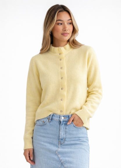 Vest butter yellow met ruffle