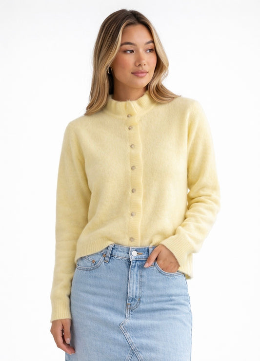 Vest butter yellow met ruffle