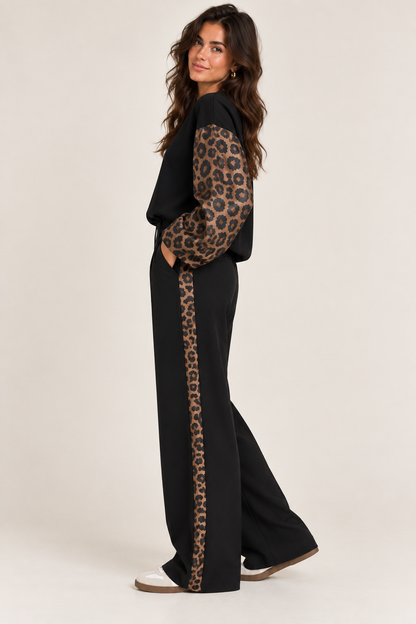 Liana sweater black/light camel