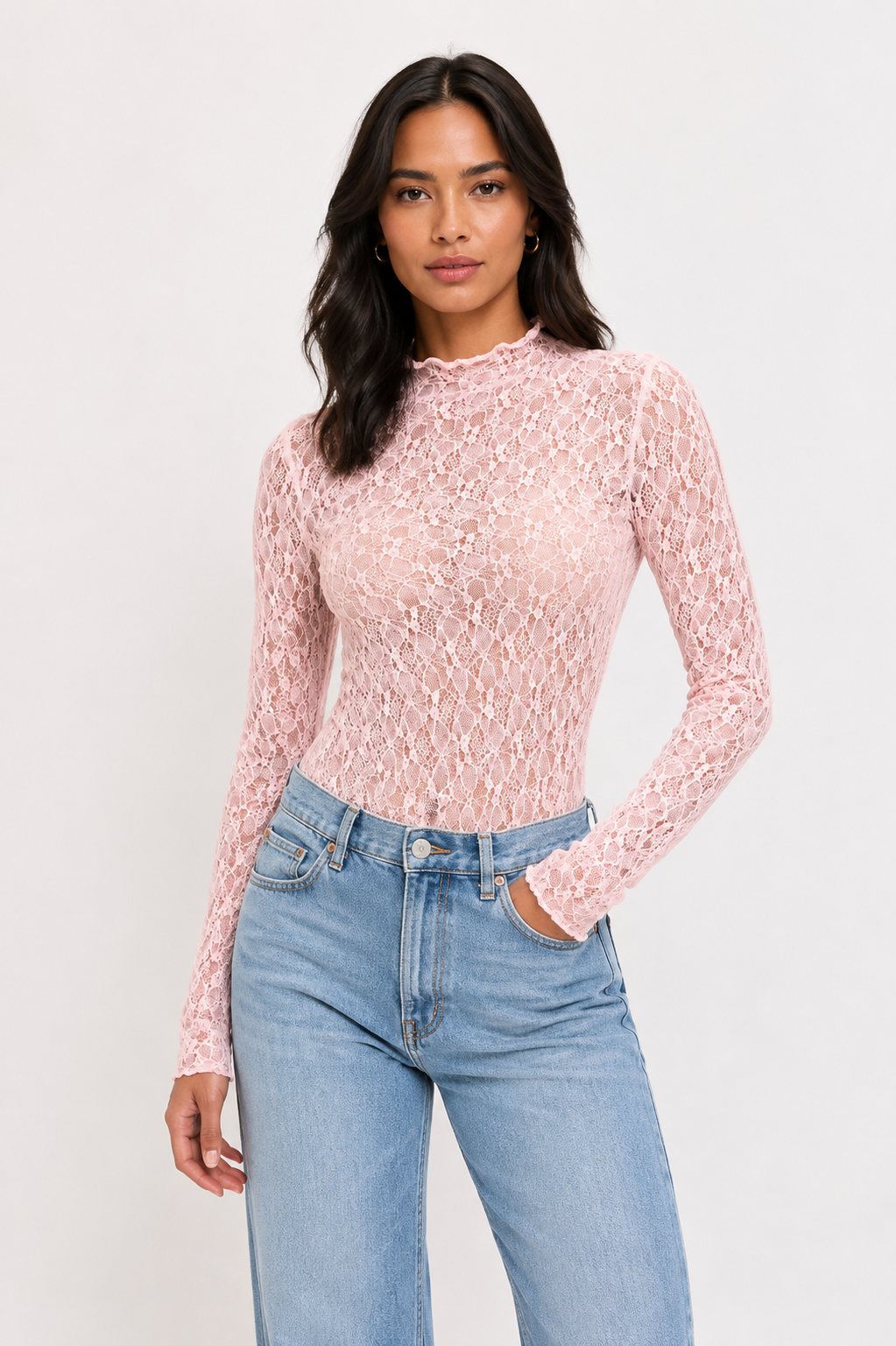 Roze lace top