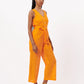 Jumpsuit met embroidery oranje