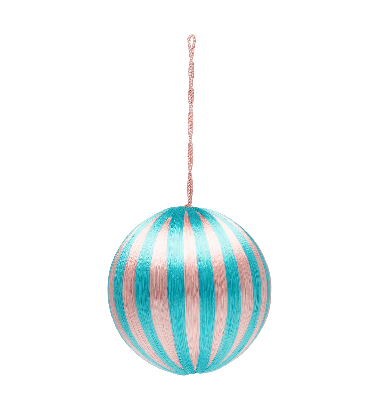 Big Corded Turquoise and Pink Ornament PER STUK