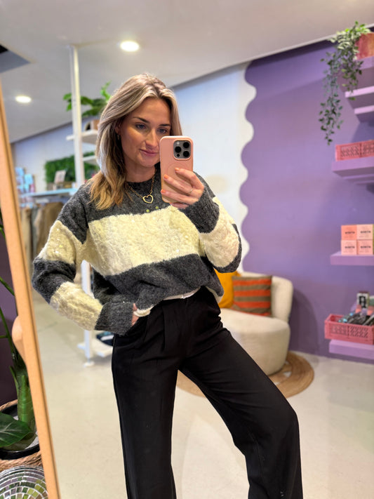 Selera knit sweater gret vanille