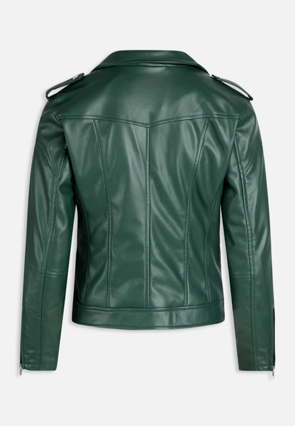 Vegan leather jacket green