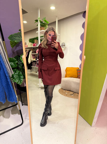 Nette jurk burgundy