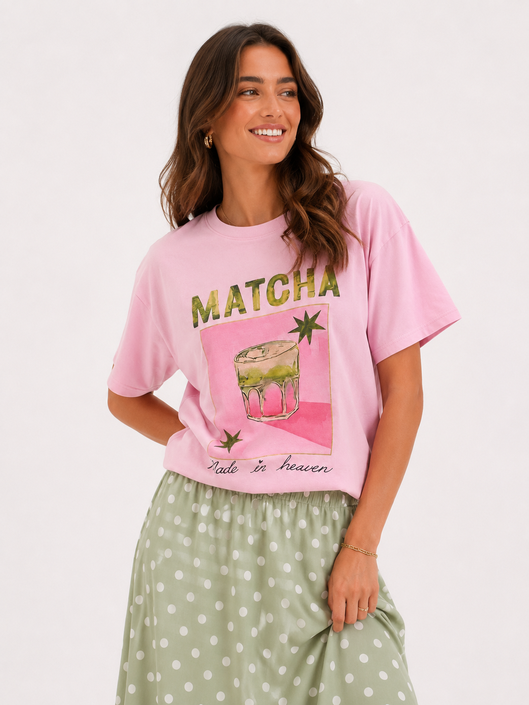 Matcha tee pink