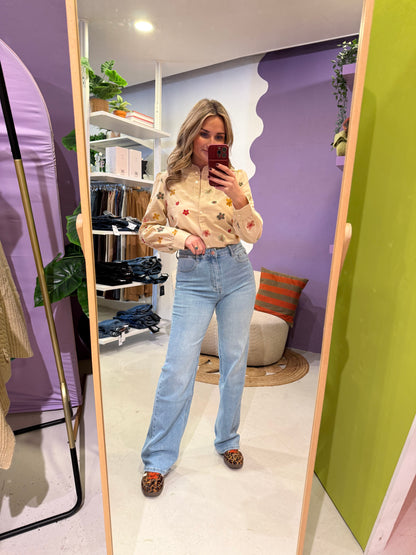 Wijde jeans light blue