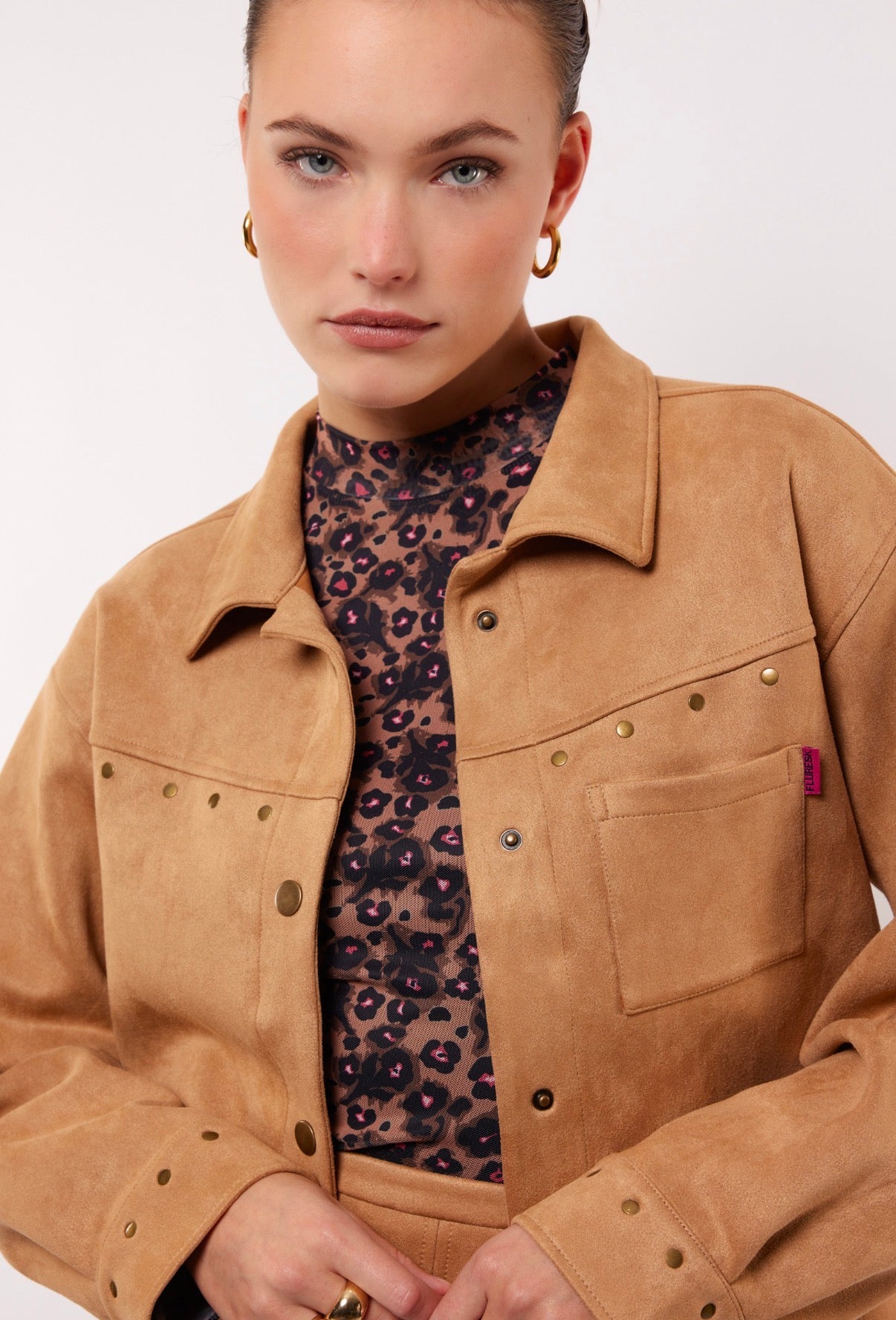 Nyra jacket suedine look