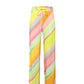 Broek met diagonale regenboog print