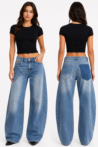 Barrel Jeans – low rise pockets