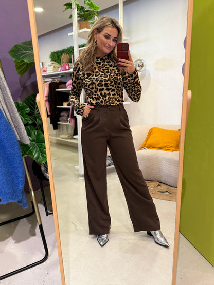 Bruine rechte pantalon