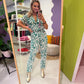 Jumpsuit met print groen