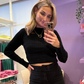 Longsleeve met rib zwart