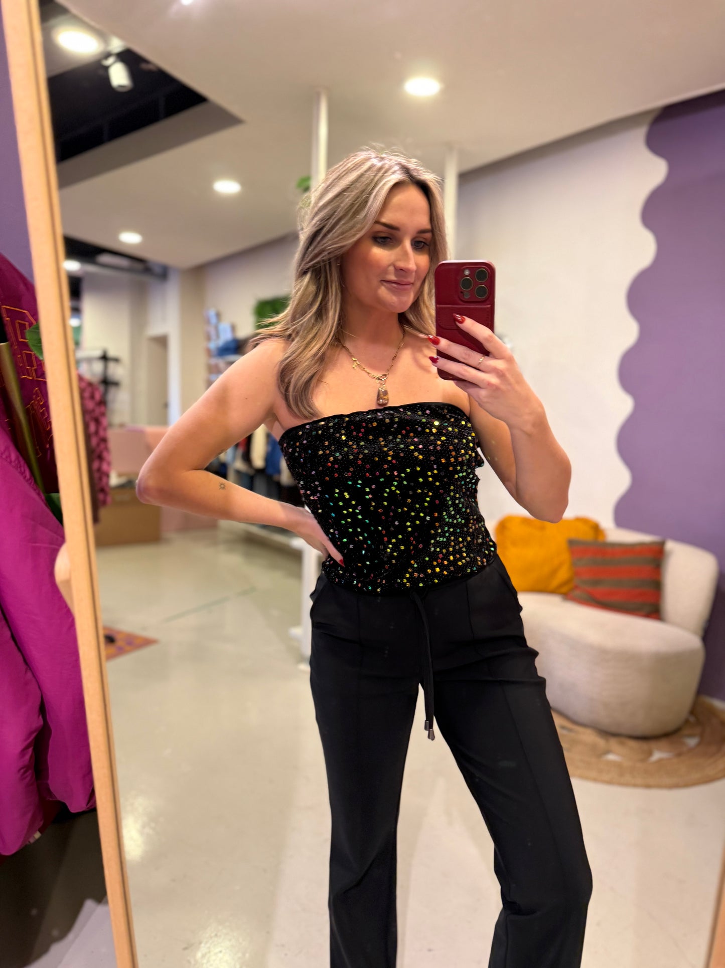 Yindra tube top black