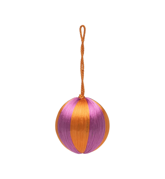 Small Corded Orchid and Orange Stripe Ornament PER STUK