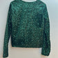 Glitter top met strikken groen