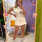 Spijker skort wit