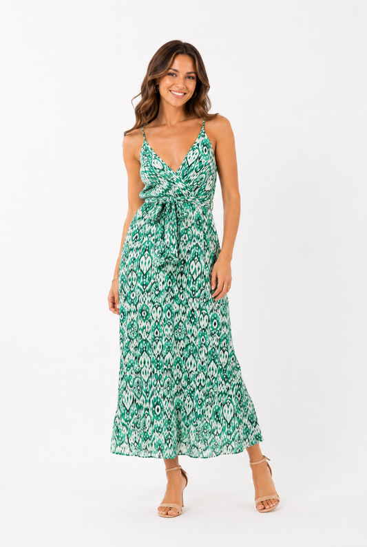 Maxi dress groene print