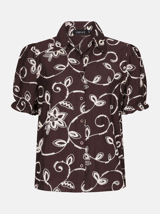 Blouse Leila dark brown