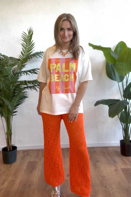 Crochet broek oranje