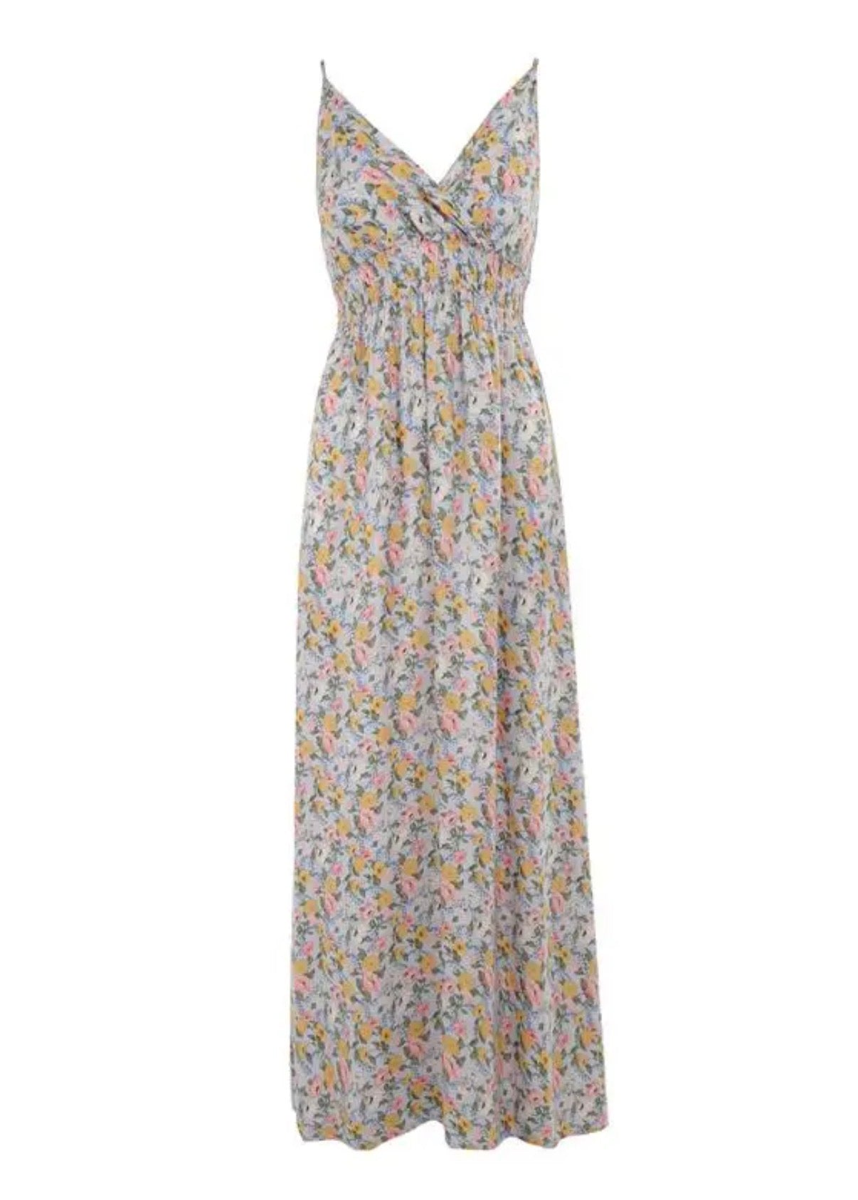 Maxi dress flower blue
