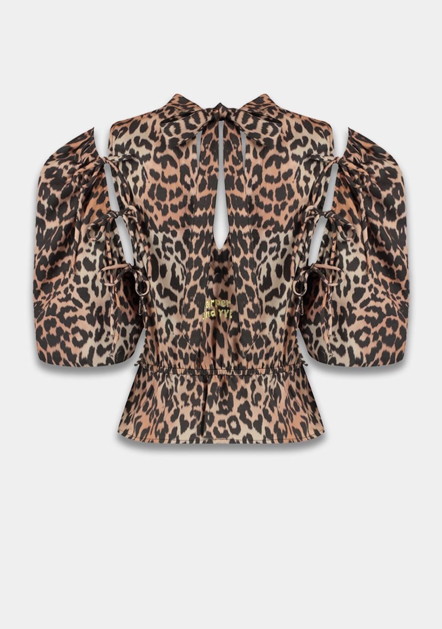 Jacey short sleeve top lexie leopard