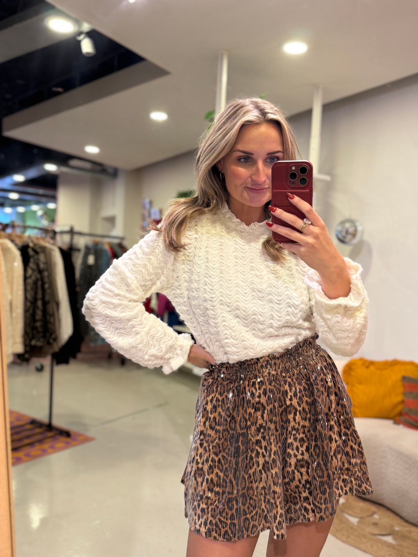 Blouse fluffy off white