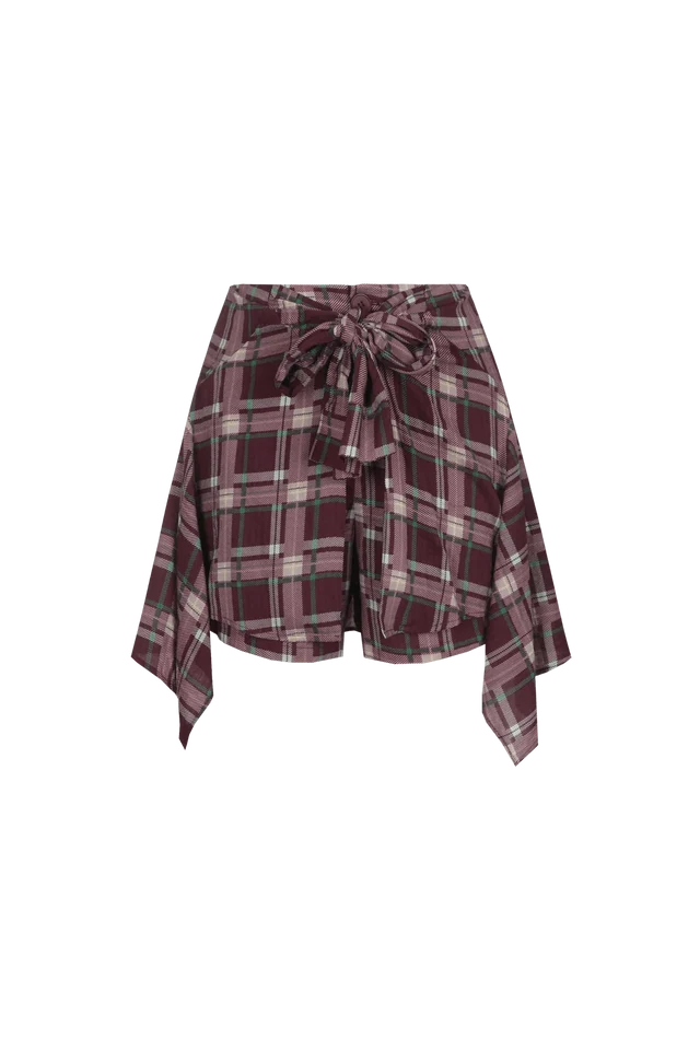Toby skort met ruit mulberry