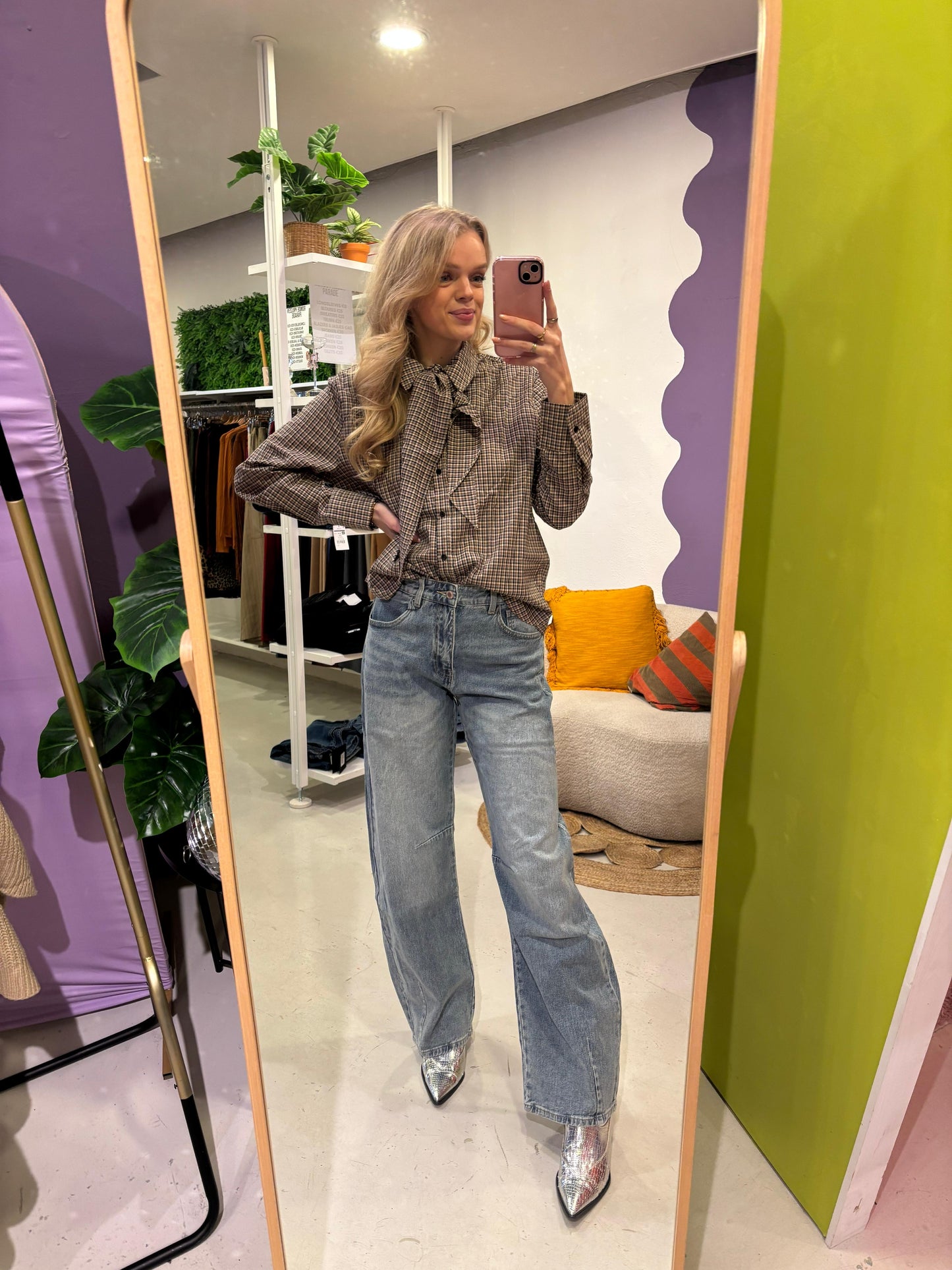 Barrel jeans light blue