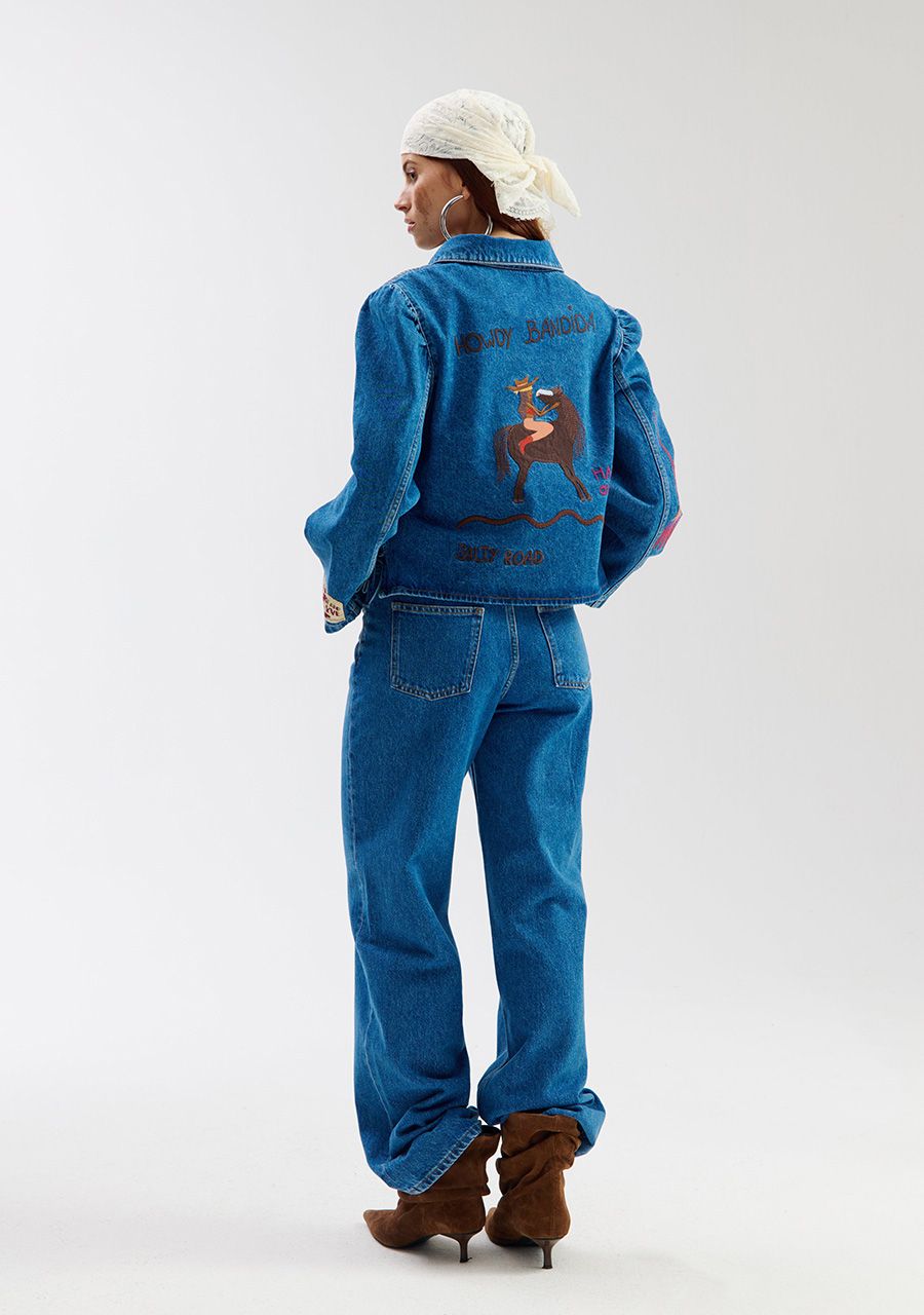 Toby jeans jacket met patches