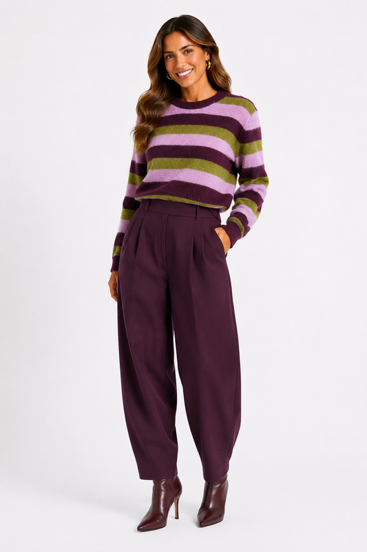 Barrel Pants Blythe aubergine