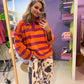 Pollie jumper striped spiced orange