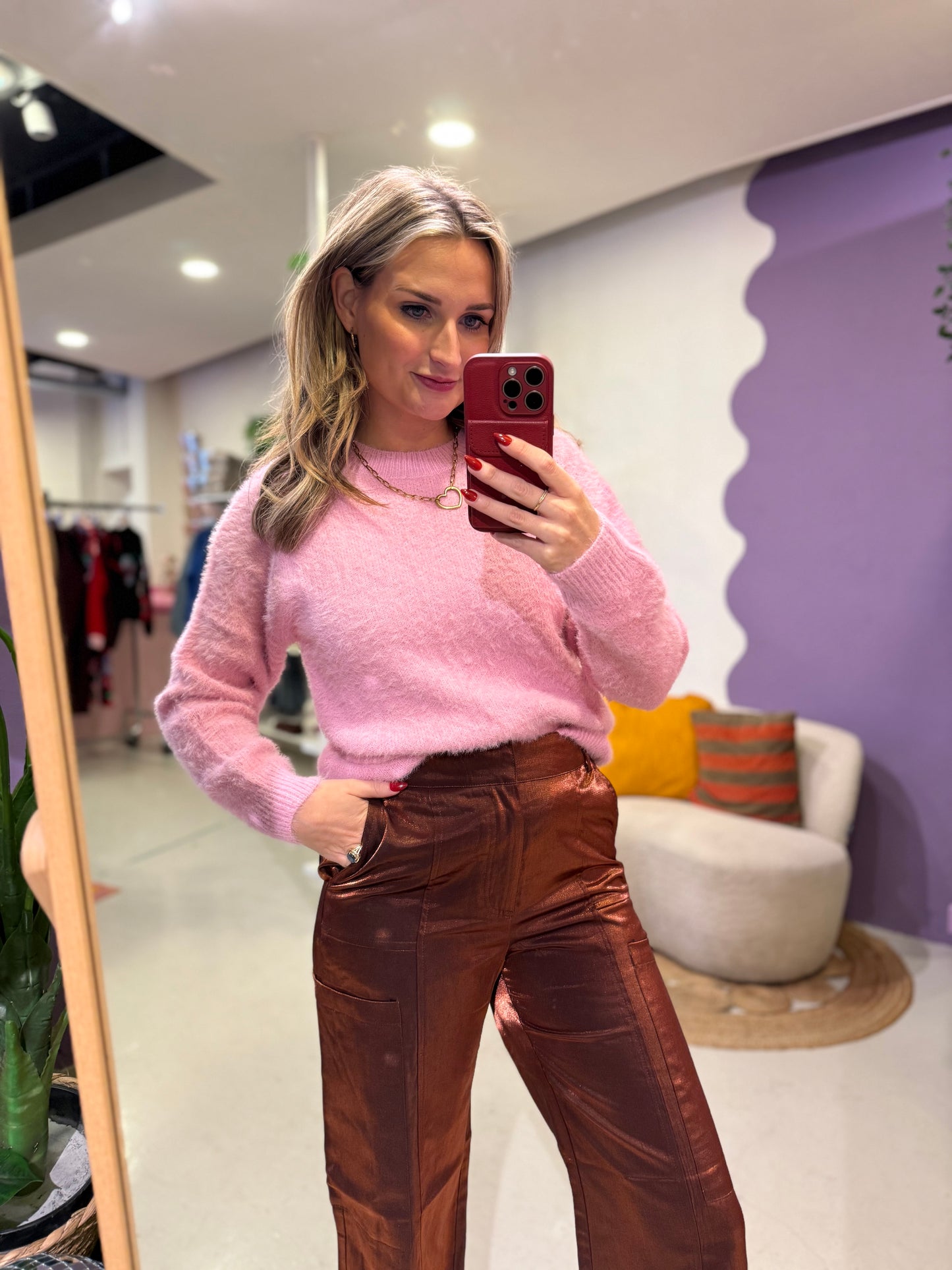 Islene knit sweater begonia pink