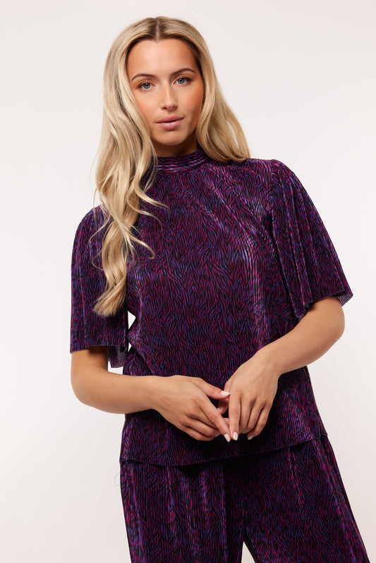 Lore top black/cool purple