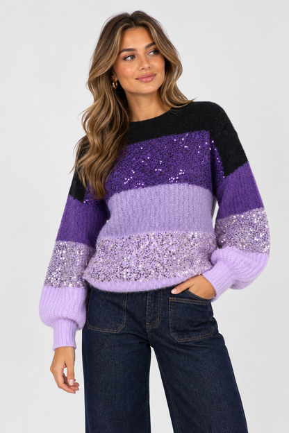 Livia knit sweater paars
