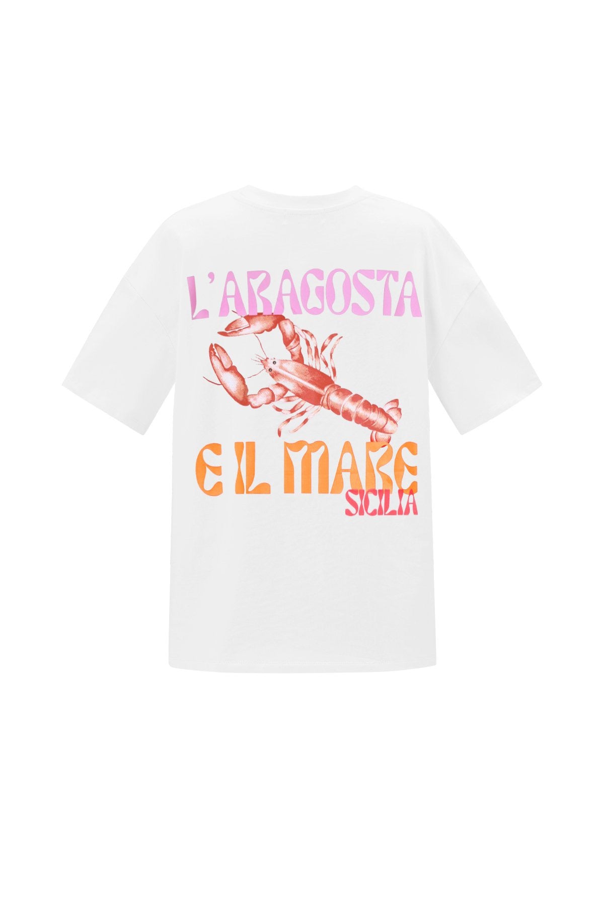 T-shirt lobster backprint white