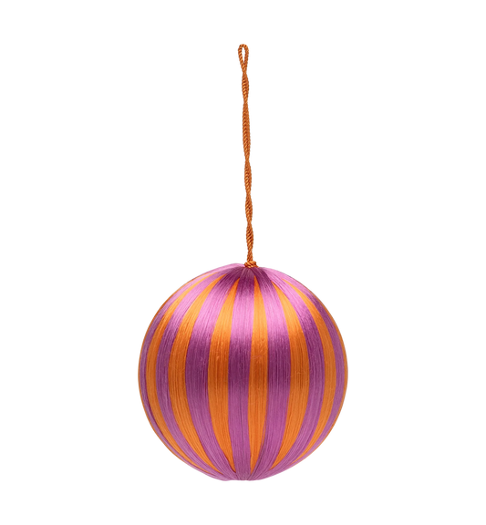 Big Corded Orchid and Orange Stripe Ornament PER STUK