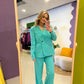 Merel blazer tropical aqua