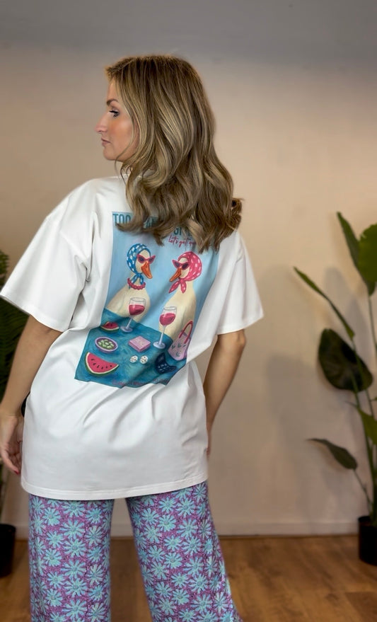 T-shirt ducks off white