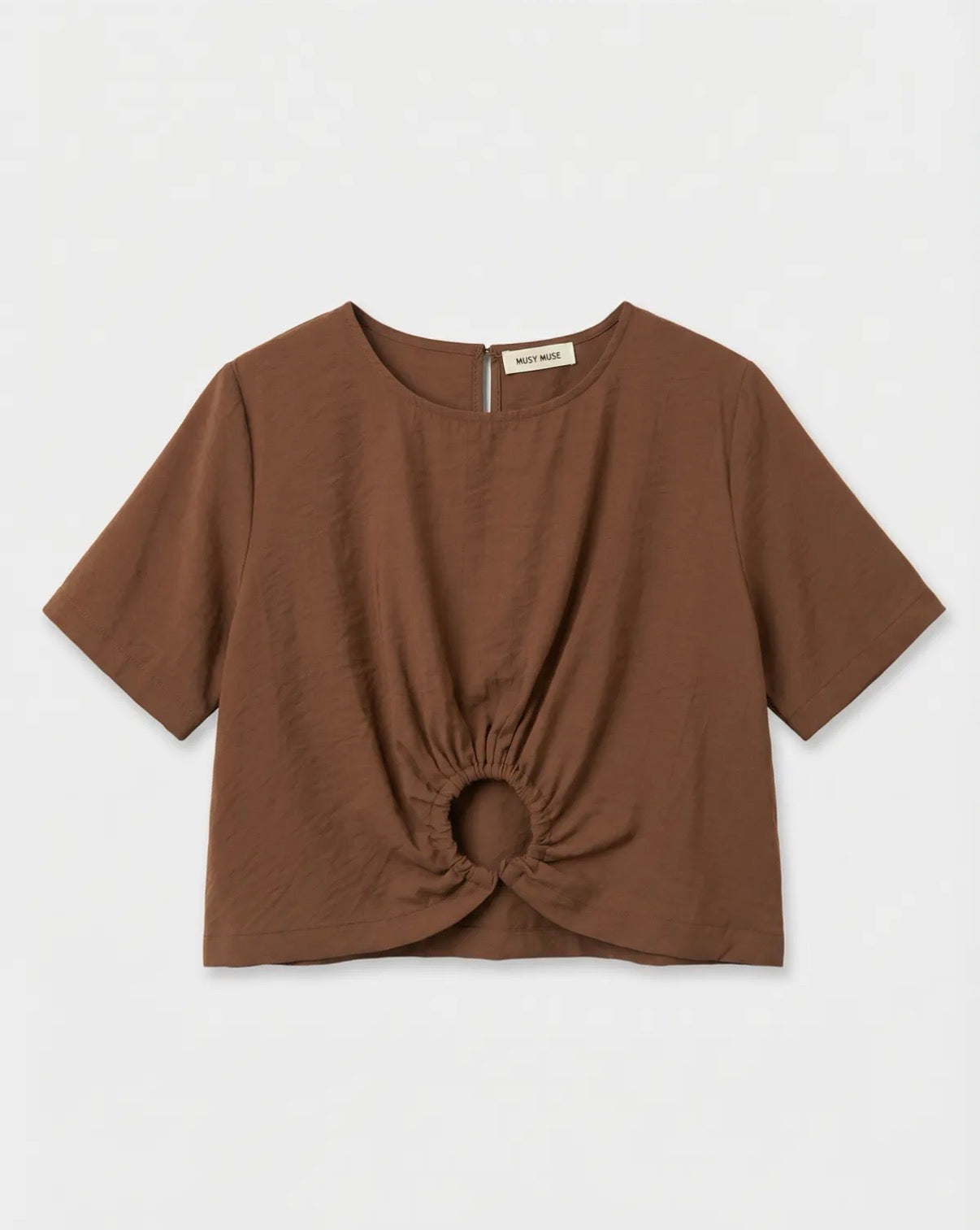 Cropped t-shirt bruin
