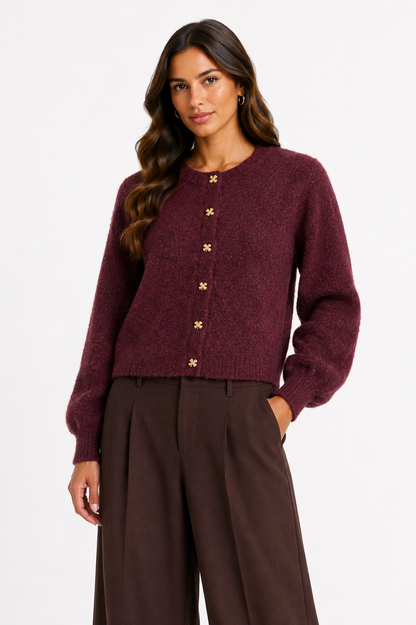 Cardigan eden aubergine