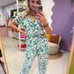 Jumpsuit met print groen